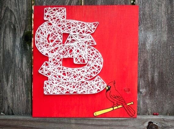 570x423 St Louis Cardinals Wall Decor St Cardinals String Art And Acrylic - St Louis Cardinals Painting