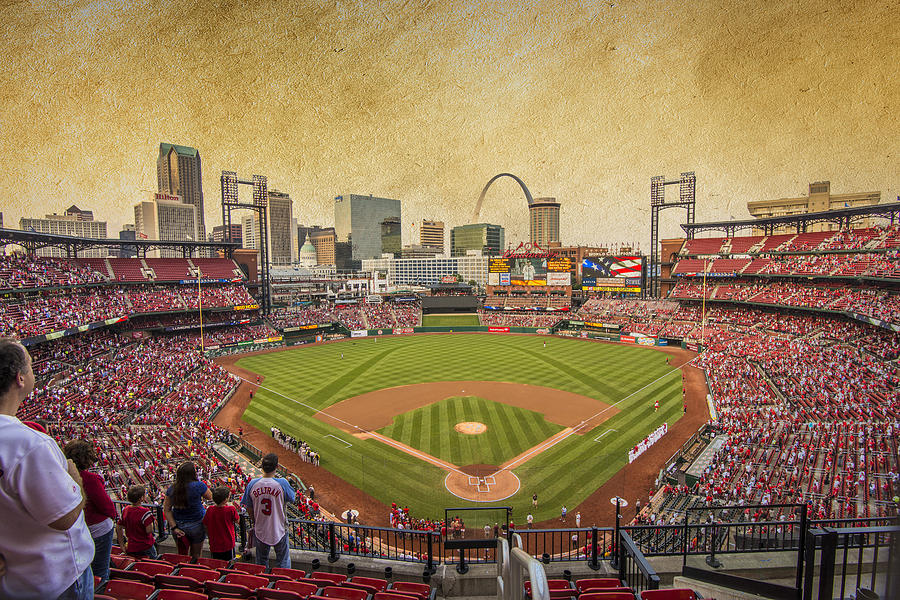 900x600 St. Louis Cardinals Busch Stadium Texture 9252 Photograph By David - St Louis Cardinals Painting