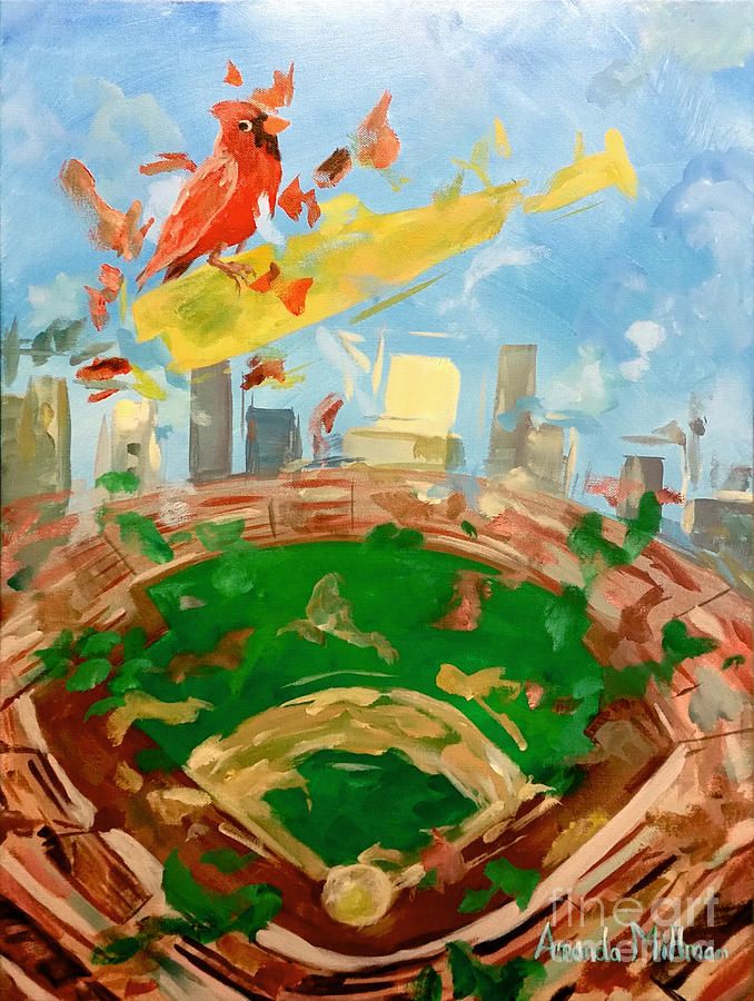678x900 St. Louis Cardinals Painting By Amanda Millman - St Louis Cardinals Painting