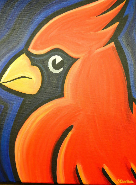 570x775 St. Louis Cardinals Painting Baseball Sports Art St - St Louis Cardinals Painting