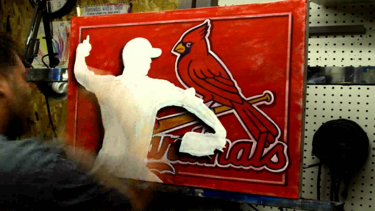1280x720 Adam Wainwright St. Louis Cardinals Painting Time Lapse - St Louis Cardinals Painting