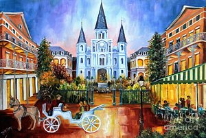 300x201 St. Louis Cathedral Art Fine Art America - St Louis Cathedral Painting