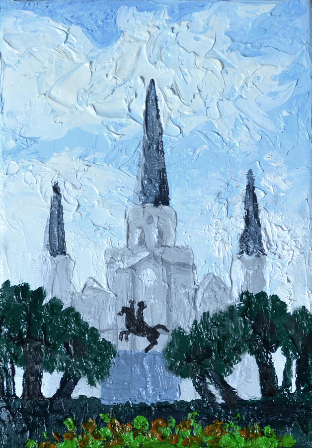 628x900 St. Louis Cathedral Painting By Drew Enderlin - St Louis Cathedral Painting