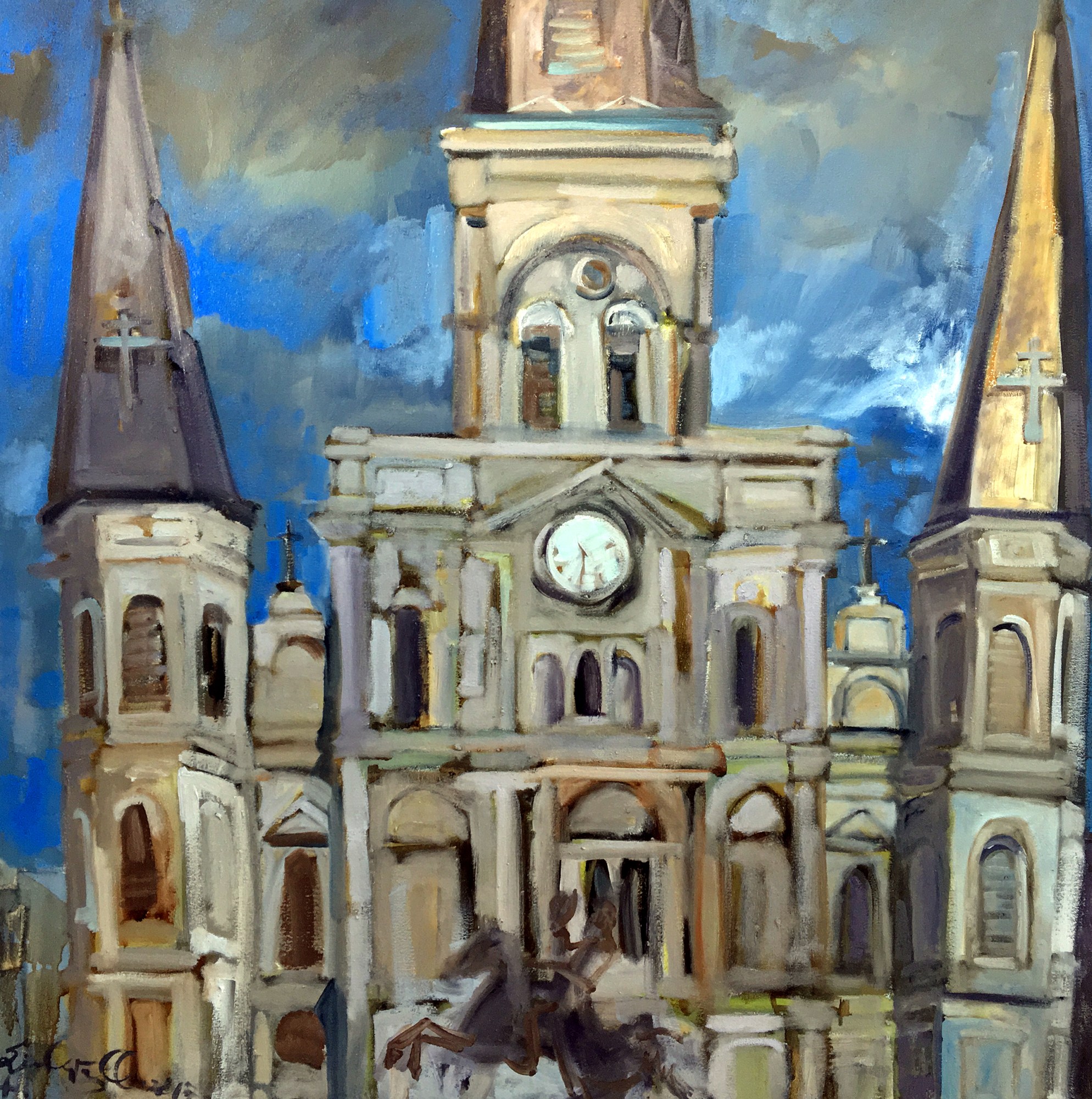 1988x2000 St. Louis Cathedral Painting. French Quarter, New Orleans - St Louis Cathedral Painting