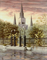 194x246 Stanley Beck, Artist - St Louis Cathedral Painting