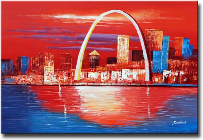 650x448 St. Louis Scene - St Louis Painting