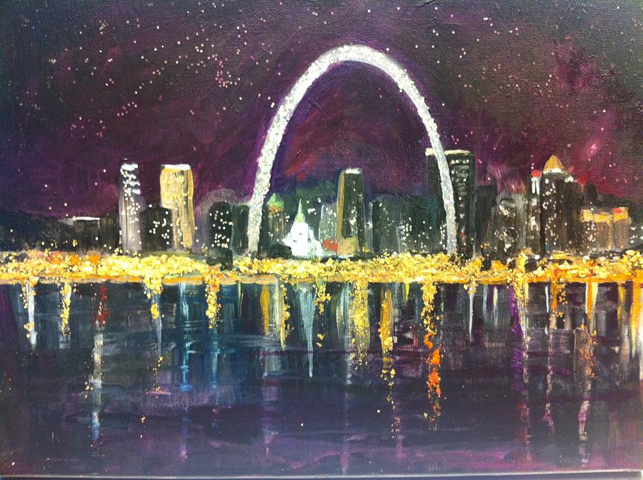 900x672 St. Louis Skyline Painting By Made By Marley - St Louis Painting