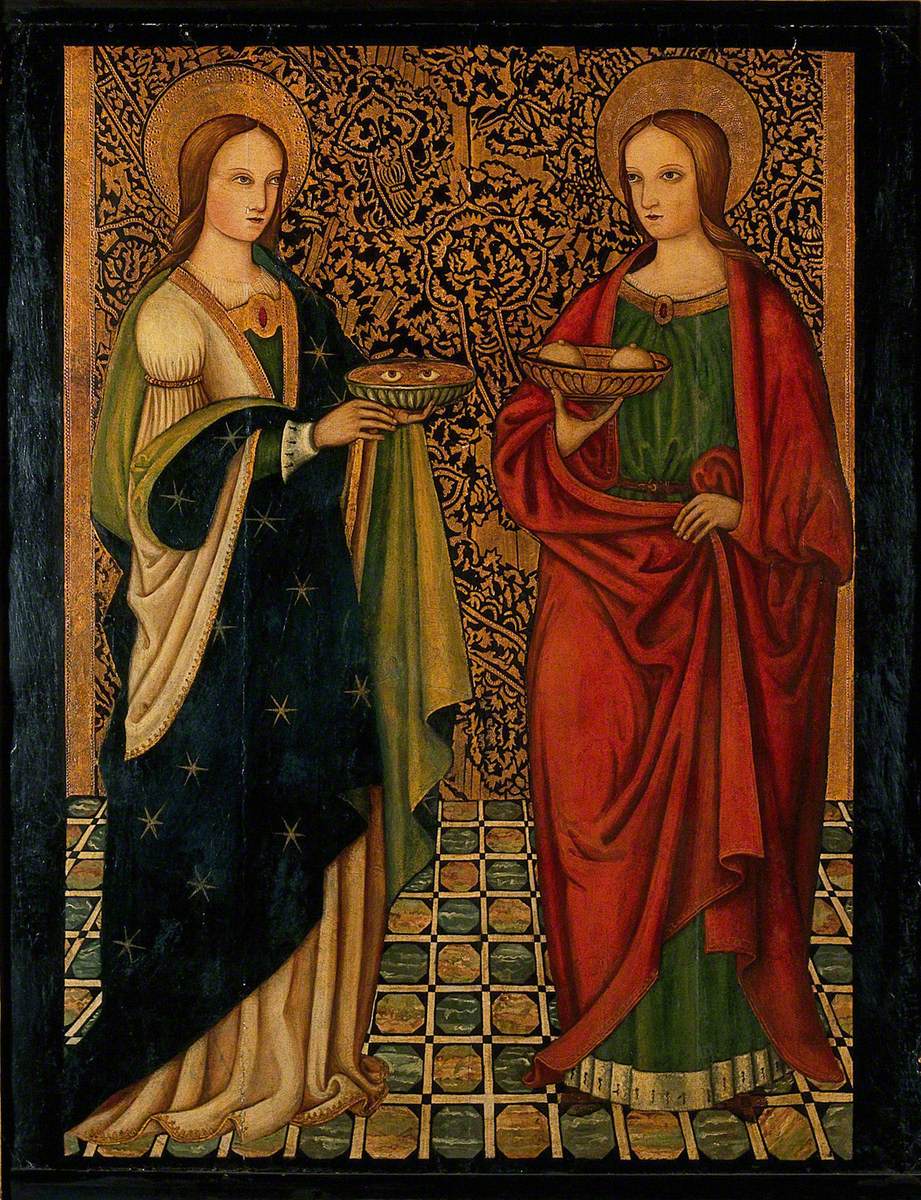 921x1200 Saint Lucy And Saint Agatha Art Uk - St Lucy Painting