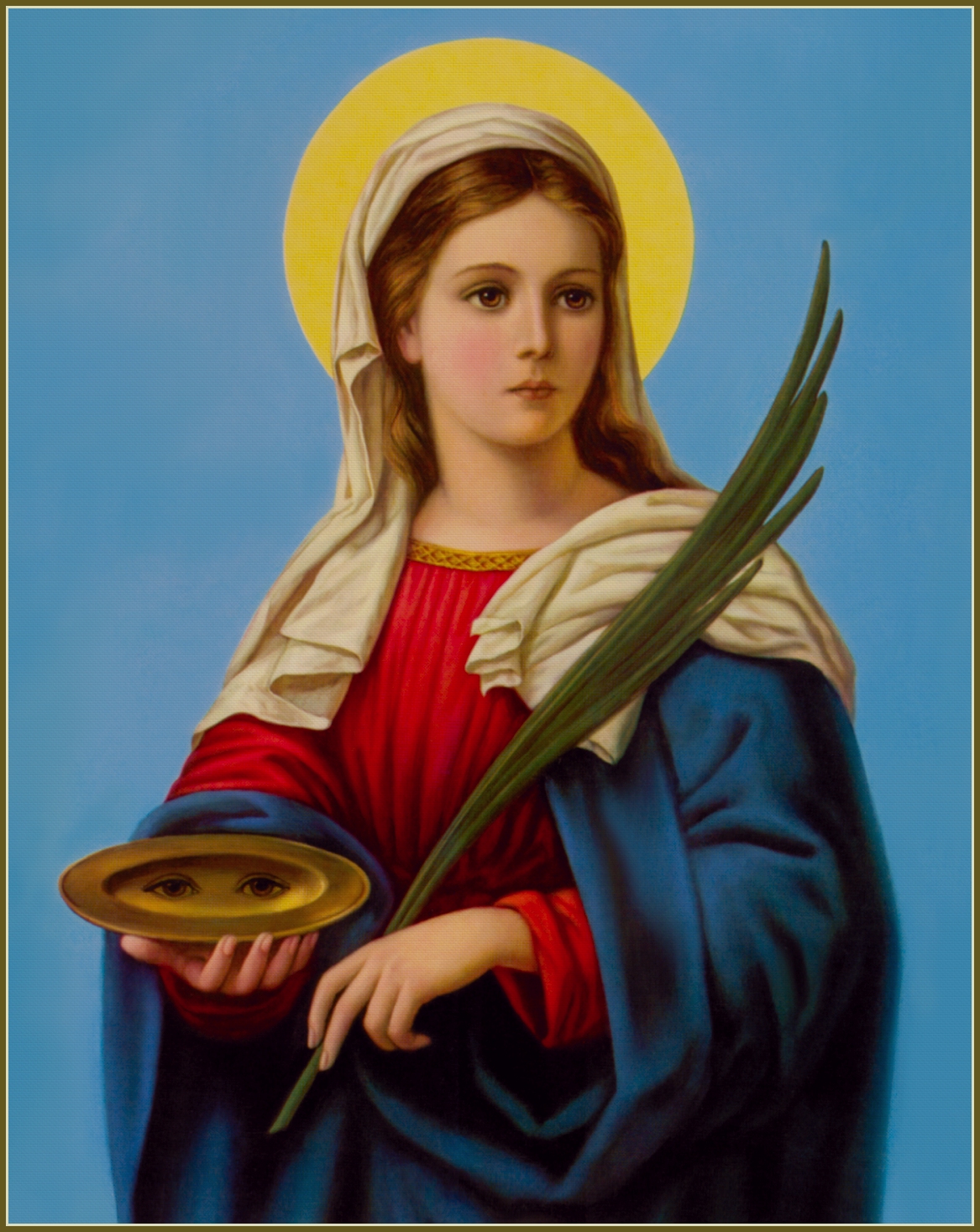 1167x1467 Dec 13 St Lucy, (283 304d), Virginmp Martyr Two Eyes - St Lucy Painting