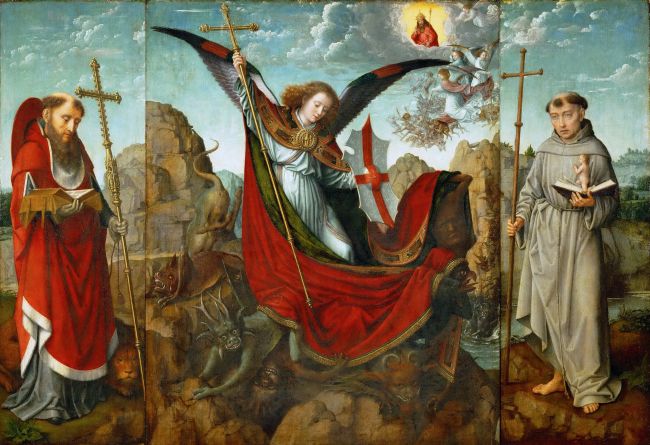 650x445 Altarpiece Of St Michael Painting Gerard David Oil Paintings - St Michael Painting