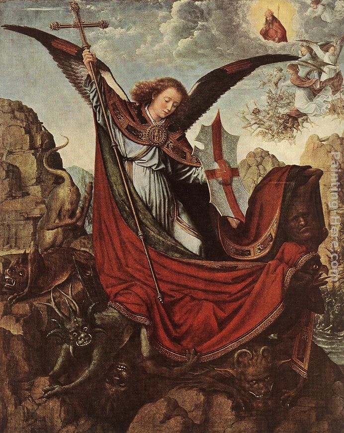 692x870 Gerard David Altarpiece Of St Michael Painting Anysize 50% Off - St Michael Painting