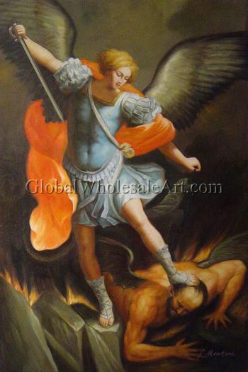350x525 Guido Reni - St Michael Painting