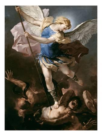338x450 St. Michael, About 1663 Giclee Print By Luca Giordano - St Michael Painting