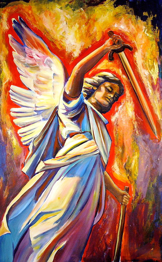 556x900 St. Michael Painting By Sheila Diemert - St Michael Painting