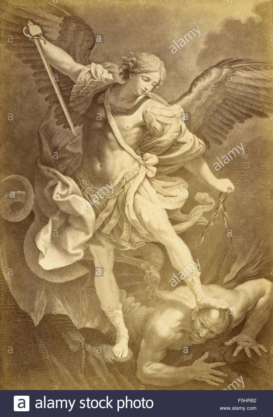 911x1390 St. Michael The Archangel, Painting By Guido Reni, Italian Stock - St Michael Painting