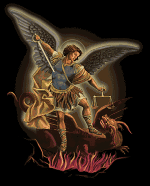 300x373 Catholic Faith Warriors ~ Fighting The Good Fight + St. Michael - St Michael Slaying The Devil Painting