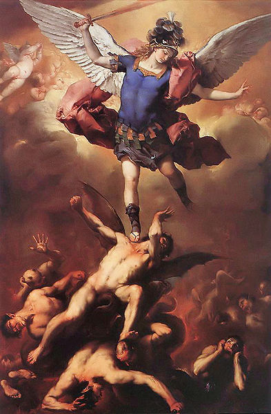 393x599 Catholic Faith Warriors ~ Fighting The Good Fight + St. Michael - St Michael Slaying The Devil Painting