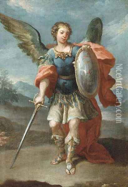 410x600 The Archangel Saint Michael Oil Painting Reproduction By Giovanni - St Michael The Archangel Painting