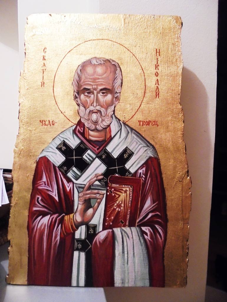 770x1027 Saatchi Art St. Nicholas Painting By Marija Djuric - St Nicholas Painting
