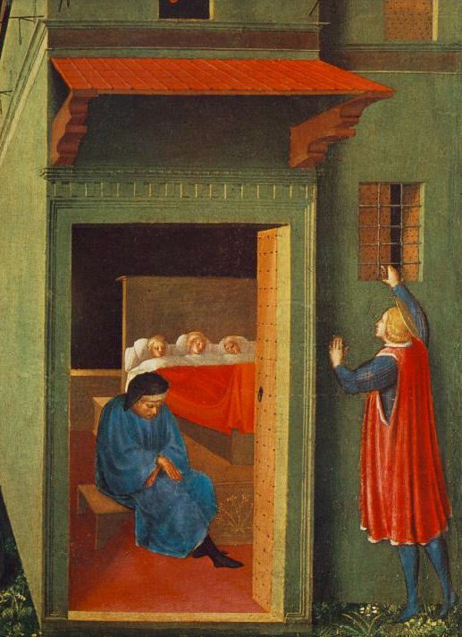 517x712 St Nicholas Giving Dowry To Three Poor Girls, Painting By Bl. Fra - St Nicholas Painting