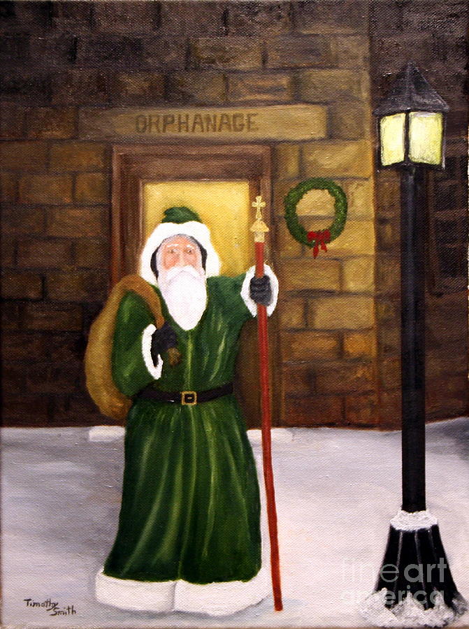 671x900 St. Nicholas Painting By Timothy Smith - St Nicholas Painting