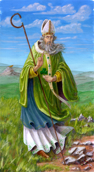 299x550 Sacred Images Michael Genova Art And Illustration - St Patrick Painting