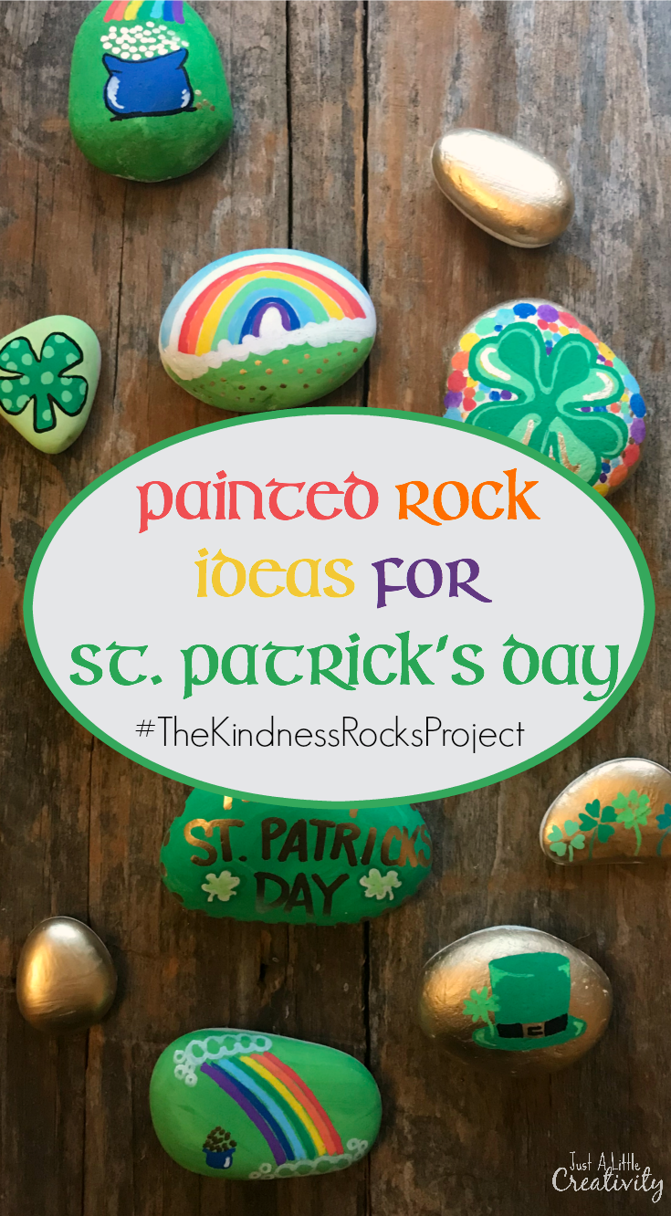 735x1332 Painted Rock Ideas For St. Patricks Day Just A Little Creativity - St Patricks Day Painting