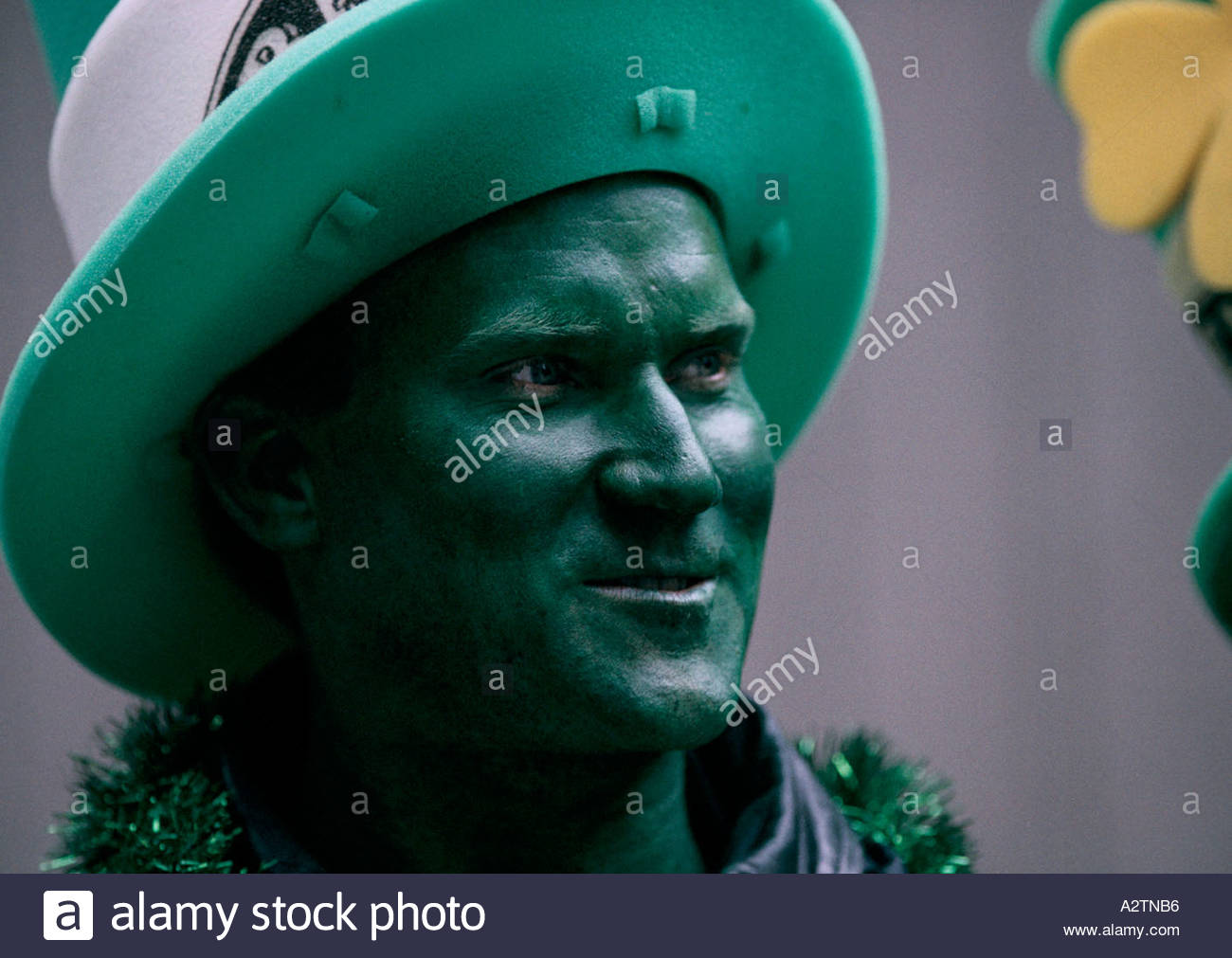1300x1011 St Patrick's Day Parade America March 94 Man With Face Painted - St Patricks Day Painting