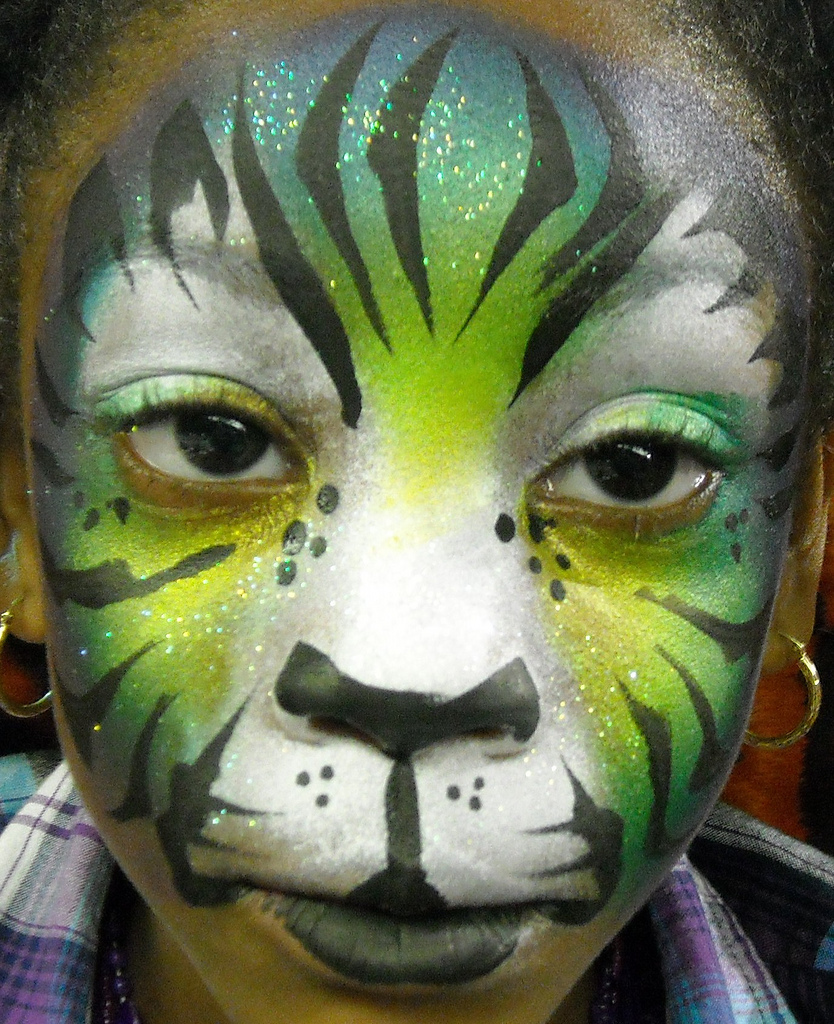 834x1024 St Patrick's Day Tiger Face Painting Amazing Face - St Patricks Painting