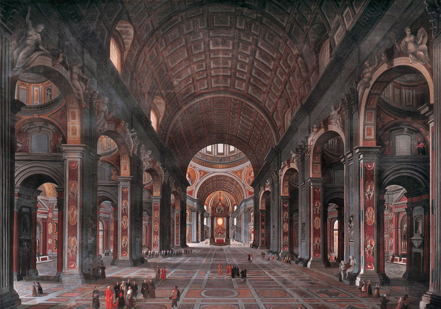 1500x1050 Fileinterior Of St. Peter's Rome.jpg - St Peters Basilica Painting