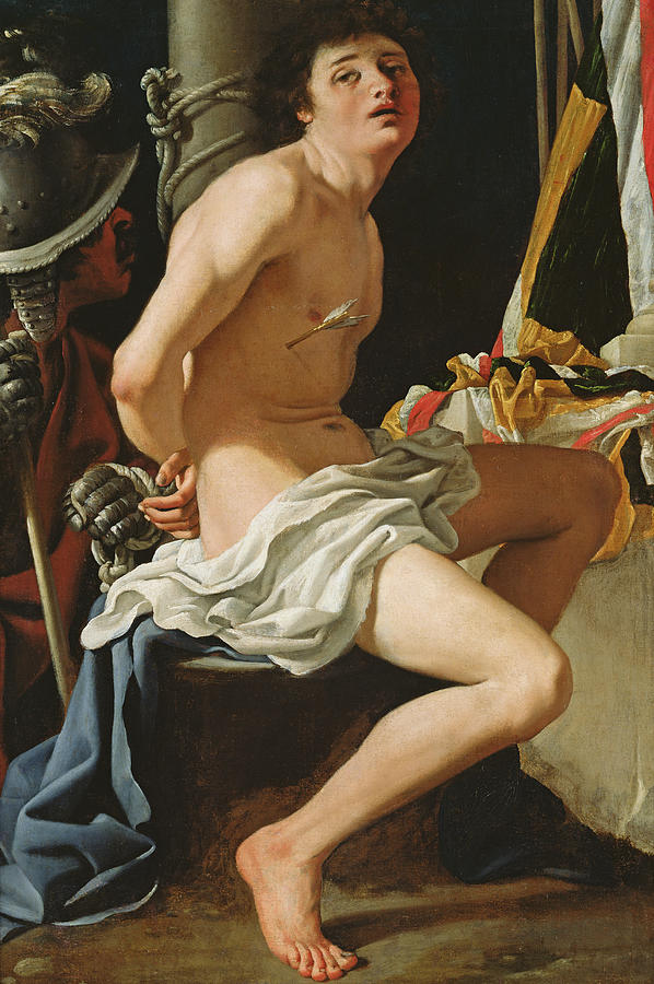 598x900 Martyrdom Of St Sebastian Painting By Bartolomeo Schedoni - St Sebastian Painting