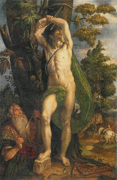 398x611 Epph Antonio Campi's Martyrdom Of St. Sebastian - St Sebastian Painting