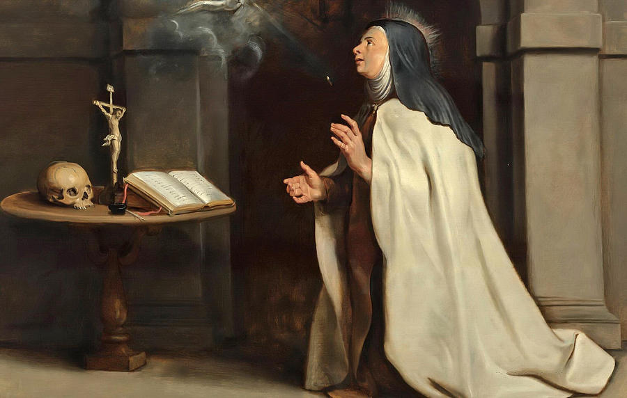 900x572 Saint Teresa Of Avila's Vision Of The Holy Spirit Painting By - St Teresa Of Avila Painting