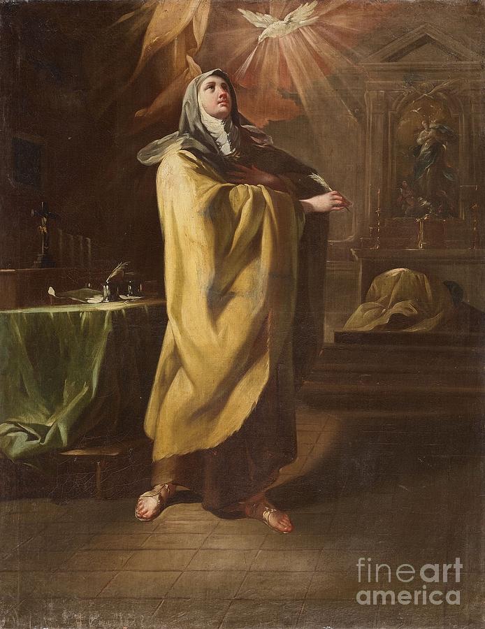 694x900 Saint Teresa Of Avila Painting By Motionage Designs - St Teresa Of Avila Painting