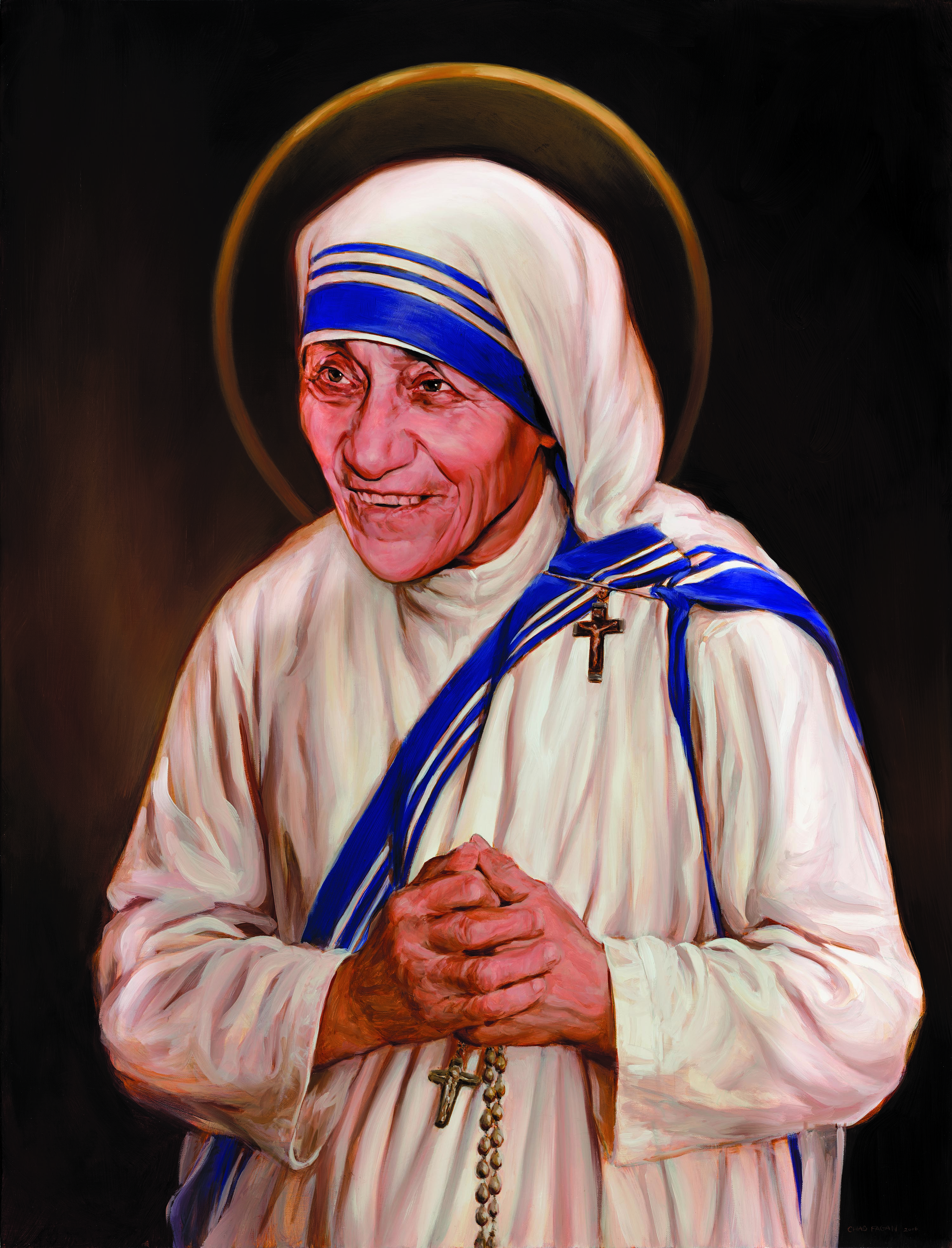 3000x3931 Take Mother Teresa's Advice And Smile! Marge Steinhage Fenelon - St Teresa Painting