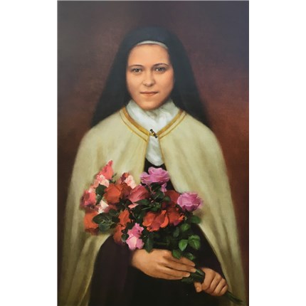 430x430 Spanish St. Therese Prayer Card Society Of The Little Flower - St Therese Painting