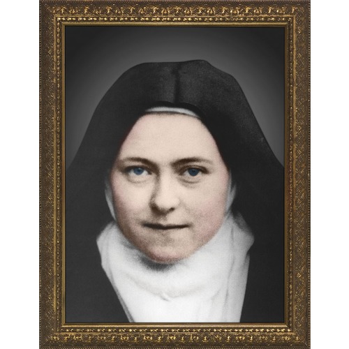 500x500 St. Of Lisieux W Gold Frame The Catholic Company - St Therese Painting