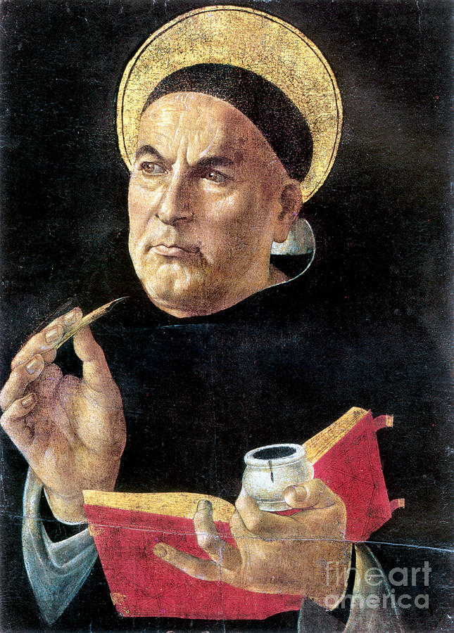 645x900 St. Thomas Aquinas Painting By Granger - St Thomas Aquinas Painting