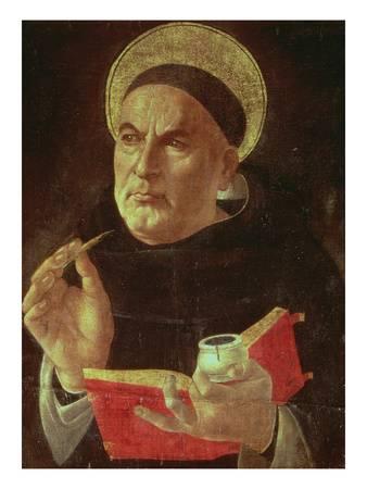 338x450 St.thomas Aquinas (Oil On Panel) Giclee Print By Sandro Botticelli - St Thomas Aquinas Painting