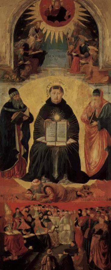 370x900 The Triumph Of St Thomas Aquinas 1484 Painting By Gozzoli Benozzo - St Thomas Aquinas Painting