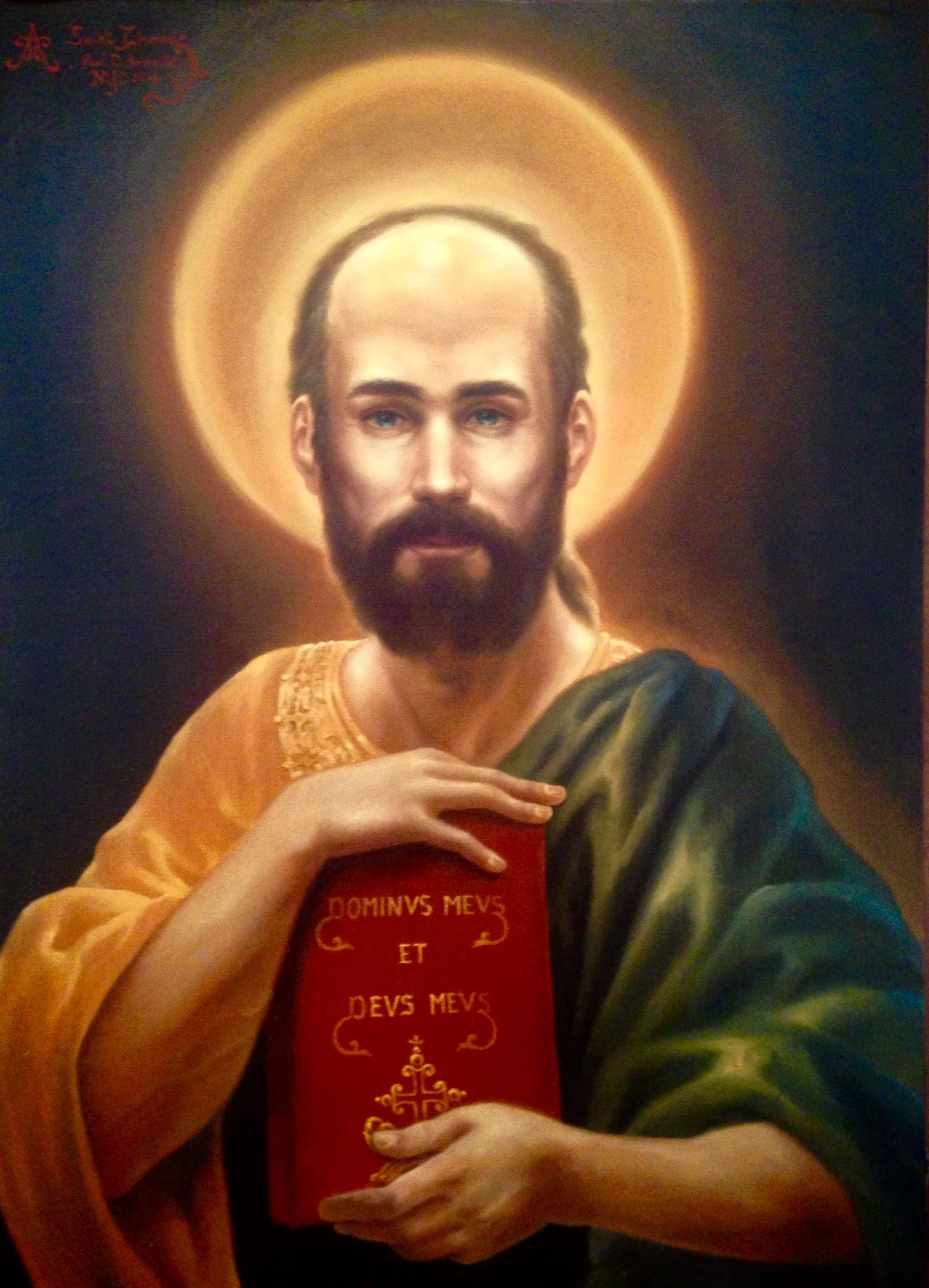 2250x3119 Paul Armesto Artwork St Thomas Apostle Original Painting Oil - St Thomas Painting