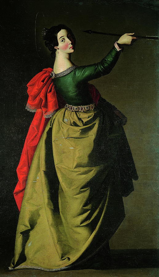 517x900 Saint Ursula Painting By Francisco De Zurbarn - St Ursula Painting