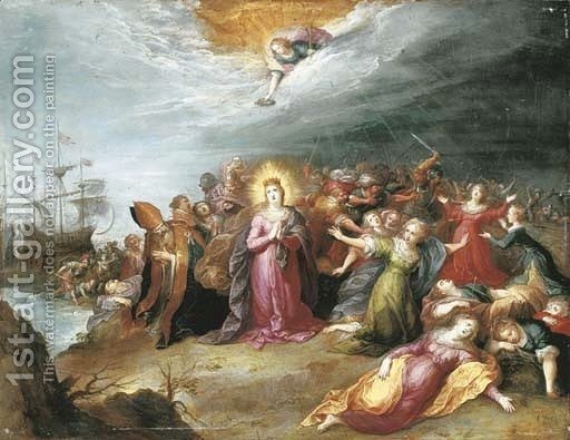 512x395 The Martyrdom Of Saint Ursula Frans Ii Francken Reproduction 1st - St Ursula Painting
