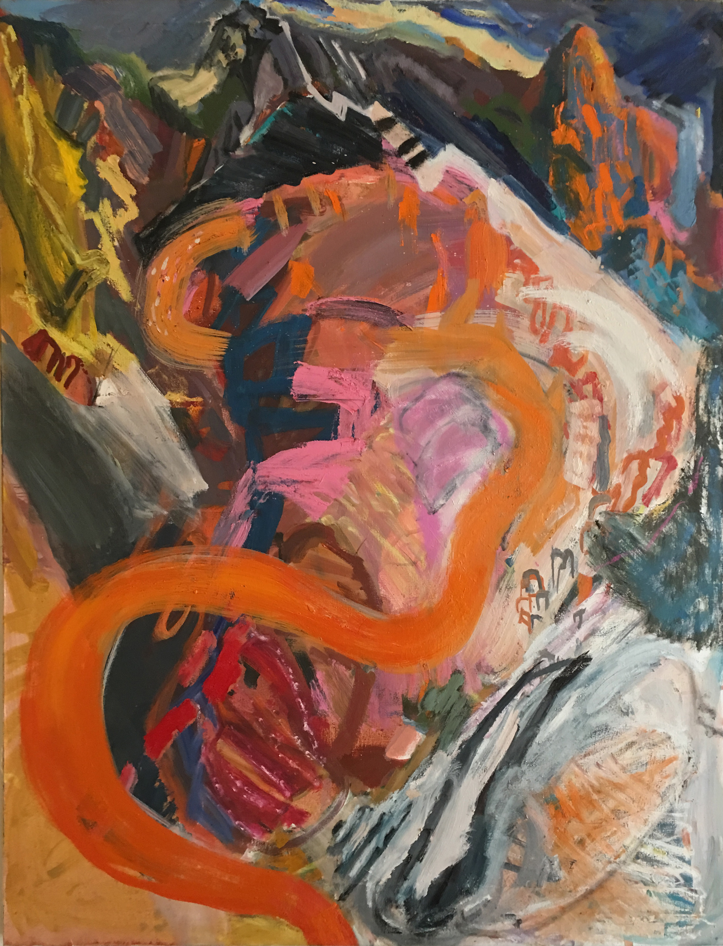 2813x3682 Lynette Lombard Palpable Terrain Bowerygallery - Staccato Painting