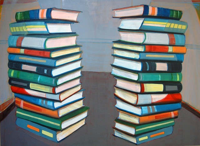 Stack Of Books Painting at PaintingValley.com | Explore collection of ...