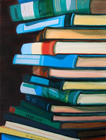 Stack Of Books Painting at PaintingValley.com | Explore collection of ...