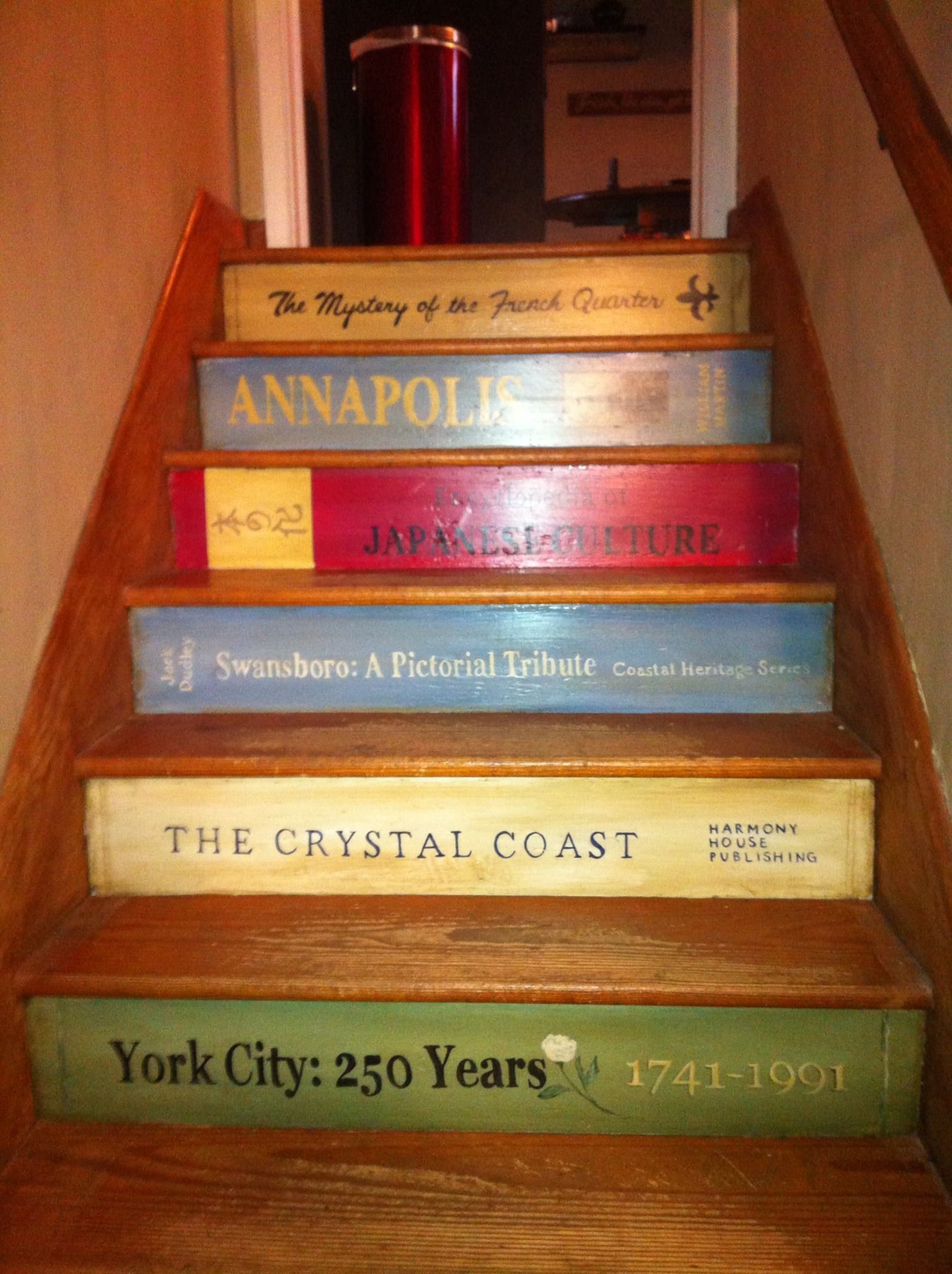 1536x2056 Stairs Painted To Look Like A Stack Of Books Paint - Stack Of Books Painting