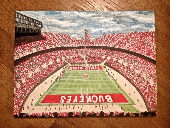570x428 Made To Order Stadium Paintings (Example Ohio State Buckeyes - Stadium Painting