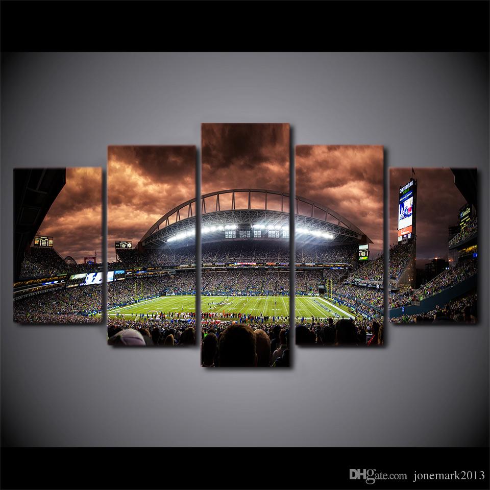 960x960 2018 Canvas Art Hd Print Srahawks Stadium Painting Pictures - Stadium Painting