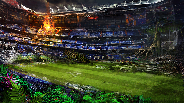 600x338 Stadium Apocalypse Matte Painting On Behance - Stadium Painting